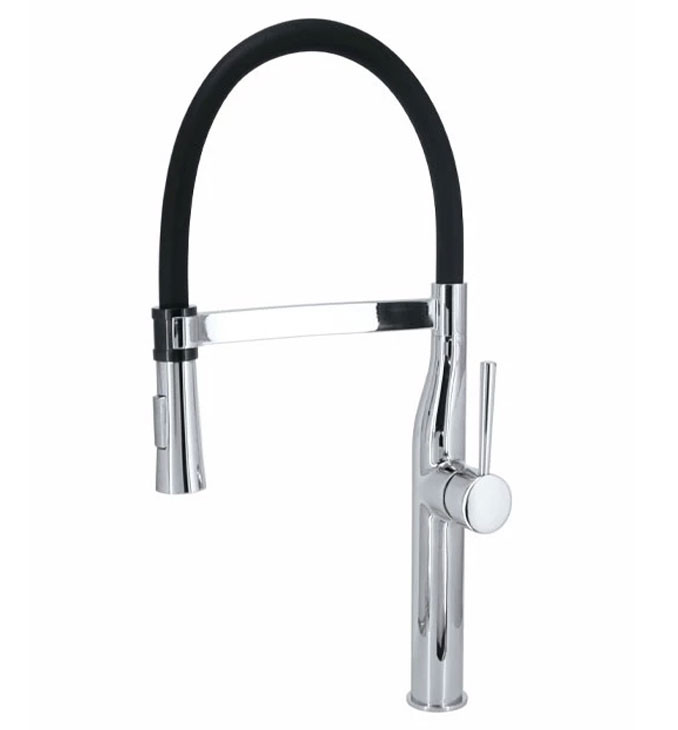 Jednoručna baterija za sudoperu COPEN PEPPER A sa flex lulom 2F hrom sa 3 cevi