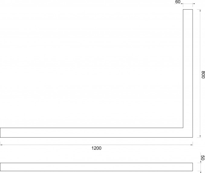 Postolje za tuš kabinu COPEN 1200x800x50 belo desno