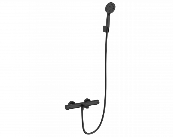 Termostatska baterija za kadu COPEN CoolTouch sa tuš setom mat crna