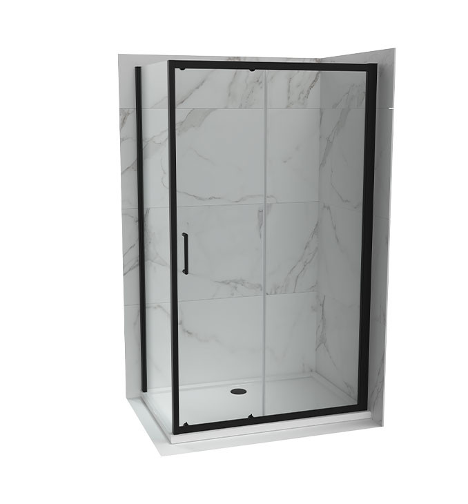 Tuš kabina ATLAS PRO 120x70cm staklo 6mm mat crna