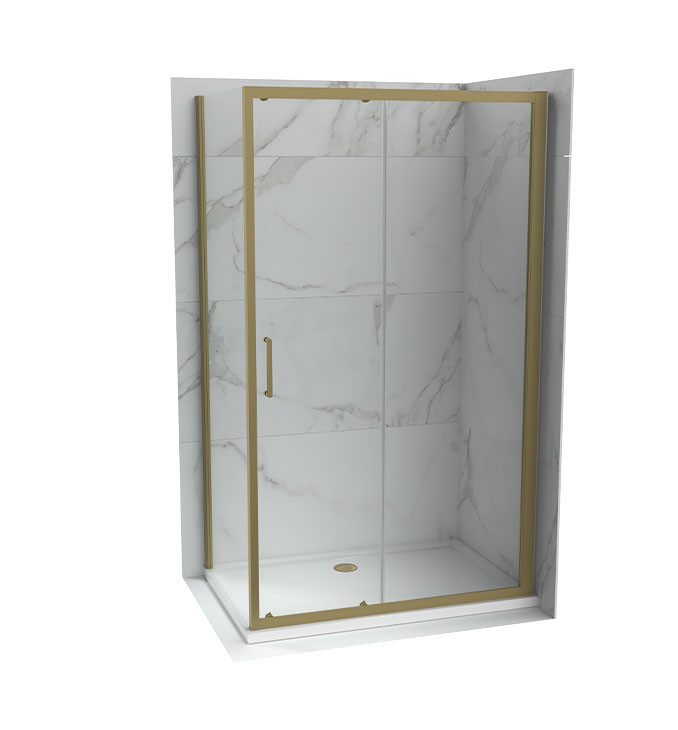 Tuš kabina ATLAS PRO 120x80 cm staklo 6mm brushed gold