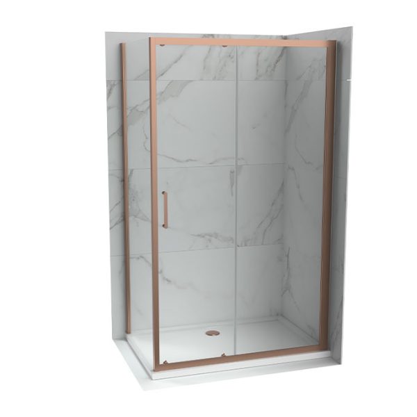 Tuš kabina ATLAS PRO 120x80 cm staklo 6mm rose gold