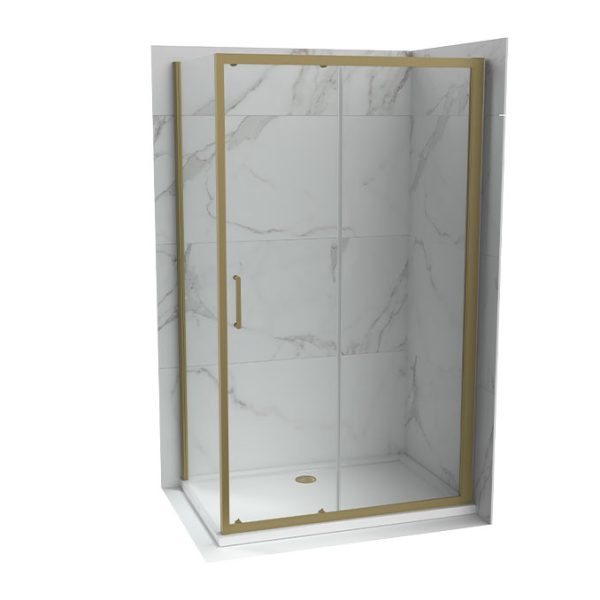 Tuš kabina ATLAS PRO 120x90 cm staklo 6mm brushed gold