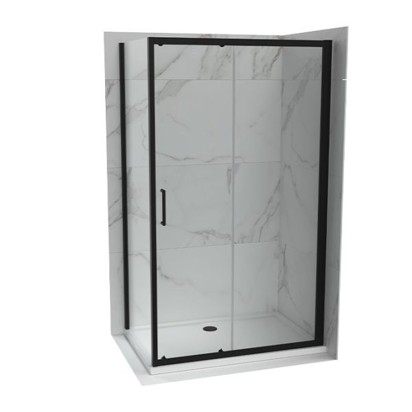 Tuš kabina ATLAS PRO 130x90cm staklo 6mm mat crna