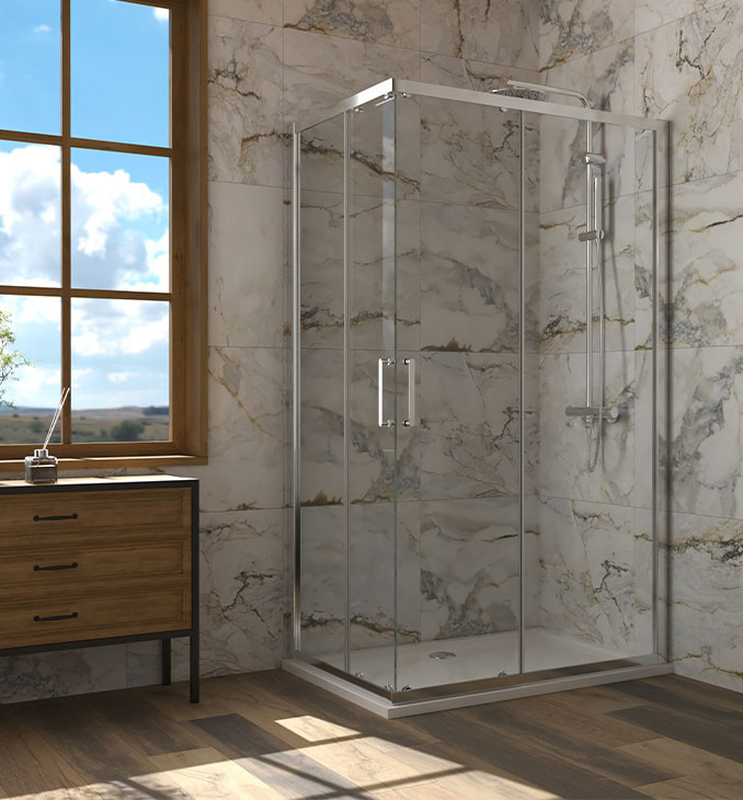 Tuš kabina ATLAS PRO 140x80cm staklo 6mm providno