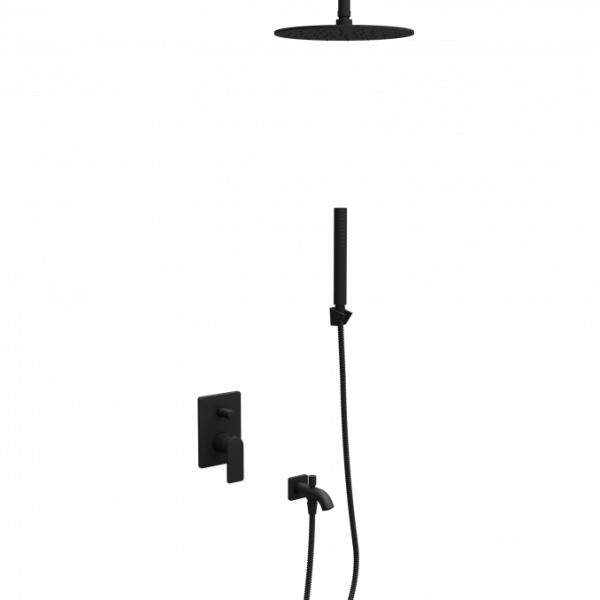 Ugradna baterija sa tuš setom 7 COPEN NOOK mat crna