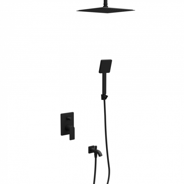 Ugradna baterija sa tuš setom 8 COPEN NOOK mat crna